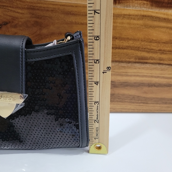 Guess Crossbody Black Bag Top Handles Tanyel NEW - Picture 14 of 14